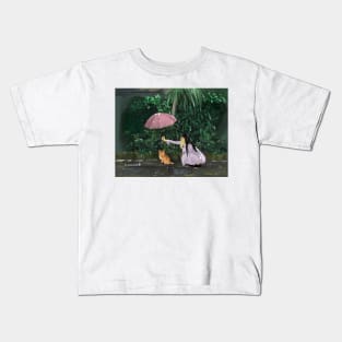 Bonding Time On A Rainy Day Kids T-Shirt